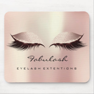 Pink Blush Glitter Name Beauty Lashes Makeup Mouse Pad