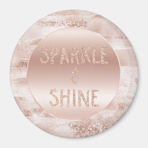 Pink Blush Glitzy Glitter Sparkle Magnet