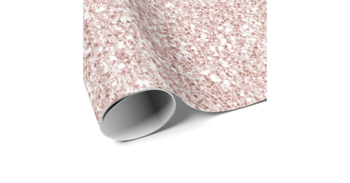 Blush Pink Glitter Wrapping Paper