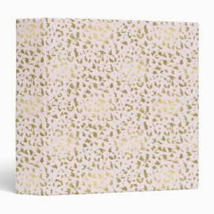 Pink Blush Gold Animal Print Binder