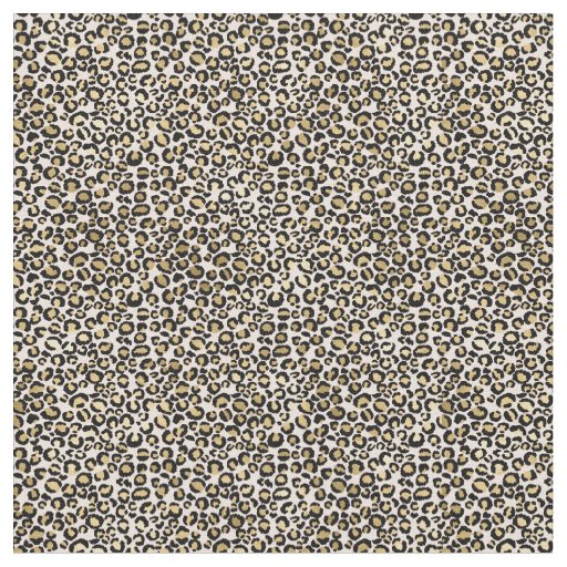Pink Blush Gold Leopard Print Fabric