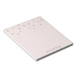 Pink Blush Gold Sparkle Confetti Inspirational Notepad at Zazzle