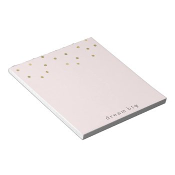 Pink Blush Gold Sparkle Confetti Inspirational Notepad by peacefuldreams at Zazzle