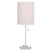Pink Blush Gold Sparkle Confetti Table Lamp (Left)