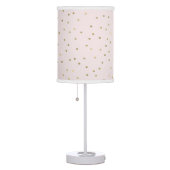 Pink Blush Gold Sparkle Confetti Table Lamp (Right)