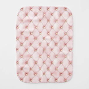 Pink Blush Gold Tufts Baby shower Baby Burp Cloth