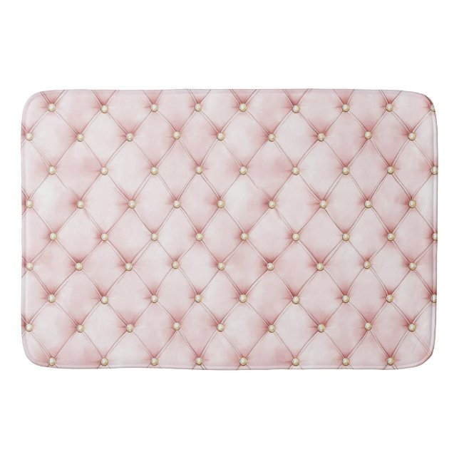 Pink Blush Gold Tufts   Bath Mat (Front)