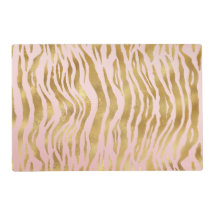 Glass Placemat 20x25 cm Cute Pink Zebra Stripes Animals Zoo  #8470 