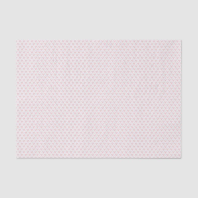 Pink Blush Hearts Tissue Paper (Front)