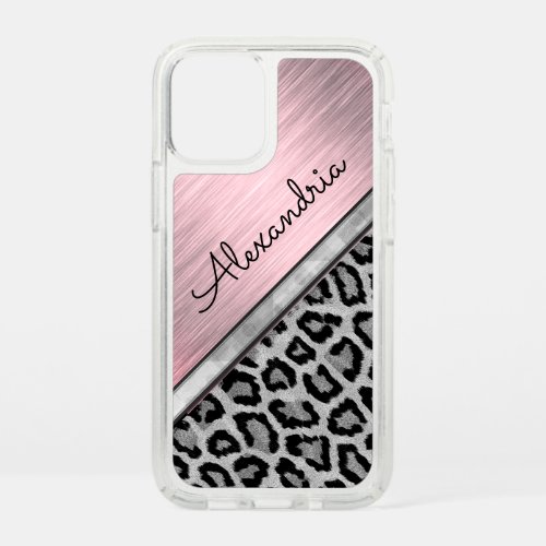 Pink Blush Illuminating Leopard Print Speck iPhone 12 Mini Case