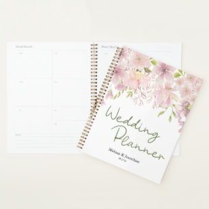 Pink Blush Magnolia Floral Wedding Planner