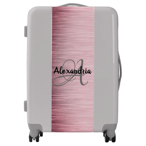 Pink Blush Monogram Luggage