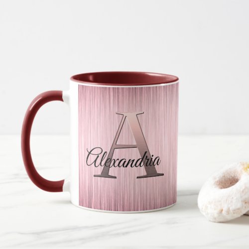 Pink Blush Monogram Mug