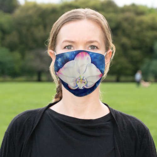 Pink blush orchid adult cloth face mask