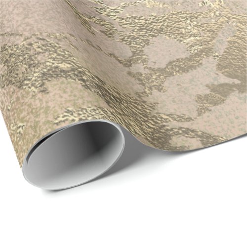 Pink Blush Painting Champaign Gold Marble Mint VIP Wrapping Paper