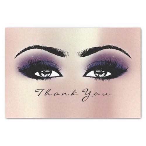 Pink Blush Purple Blush Metallic Thank You Eyes Tissue Paper