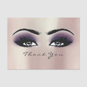 Pink Blush Purple Blush Metallic Thank You Eyes Tissue Paper