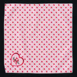 Pink Blush Red Hearts Personalized Bandana<br><div class="desc">Pretty red hearts,  sprinkled over a pink canvas,  finished with a large heart showcasing your pet's monogram and name. Text styles,  sizes and colors can be changed,  using the edit menu. You can also change the background color in the edit menu.</div>