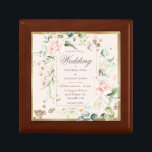 Pink Blush Romantic Floral Wedding Invitation Gift Box<br><div class="desc">Luxurious gold trimmed pink blush background with peach blush and ivory flowers. Such a perfect way to preserve your beautiful wedding invitation.  “Wedding” is in a gorgeous script. I’ve enjoyed creating this design for you. Zazzle guarantees 100% customer service and satisfaction.</div>