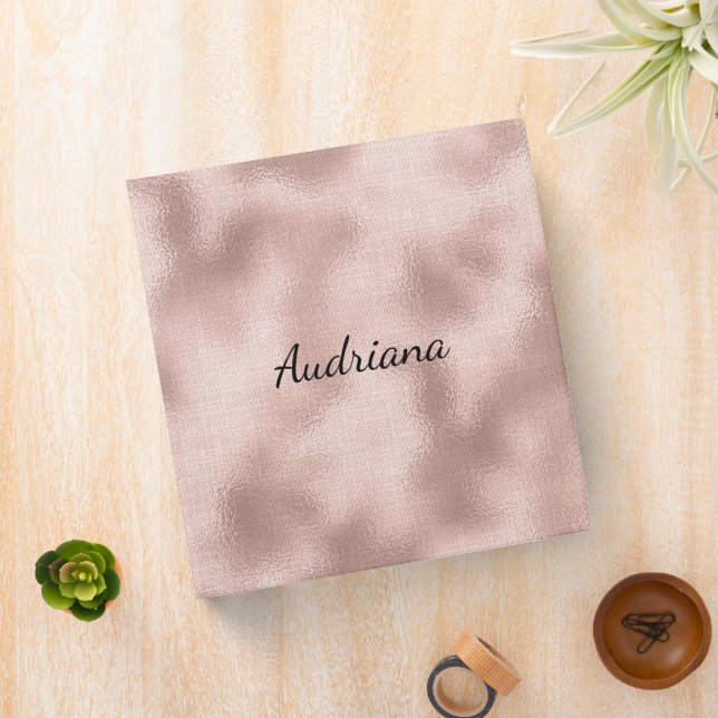 Pink Blush Rose  3 Ring Binder (In Situ)