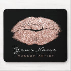 Pink Blush Rose Glitter Name Makeup Lips Kiss