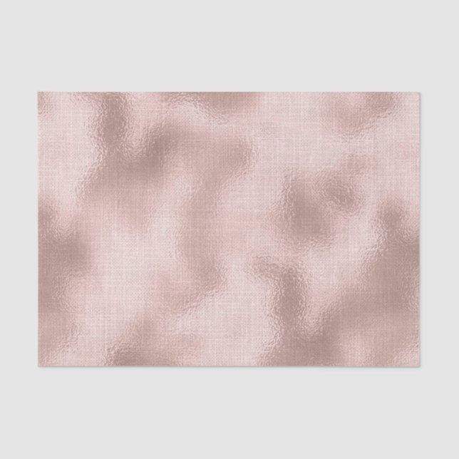 Pink Blush Rose Gold Birthday  Tissue Paper (Front)