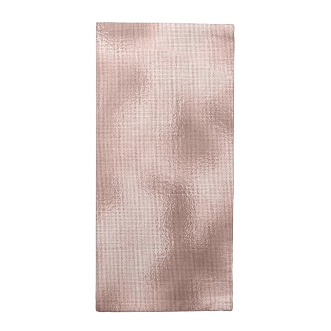Pink Blush Rose Gold Bridal Shower Cloth Napkin (Half Fold)