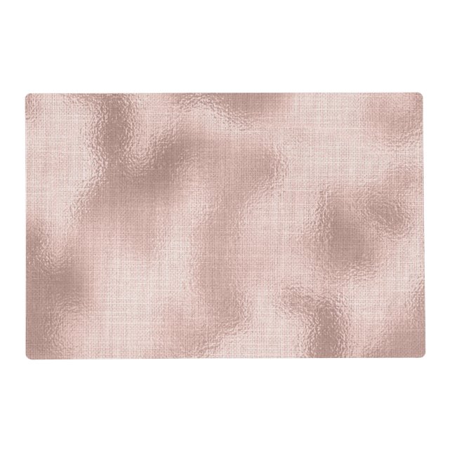 Pink Blush Rose Gold Glam Sparkle Placemat (Front)