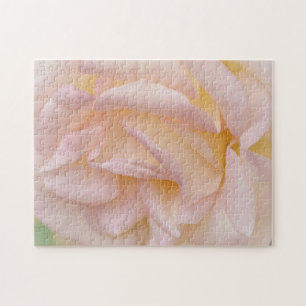 Pink Blush Rose Petals Art Puzzle