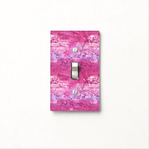 Pink Blush Sparkle Mermaid Light Switch Cover