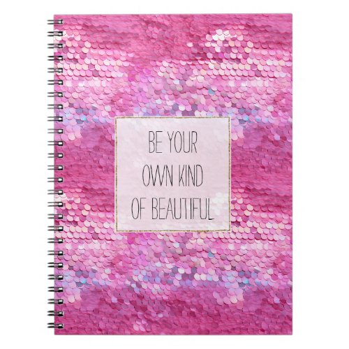 Pink Blush Sparkle Mermaid Notebook