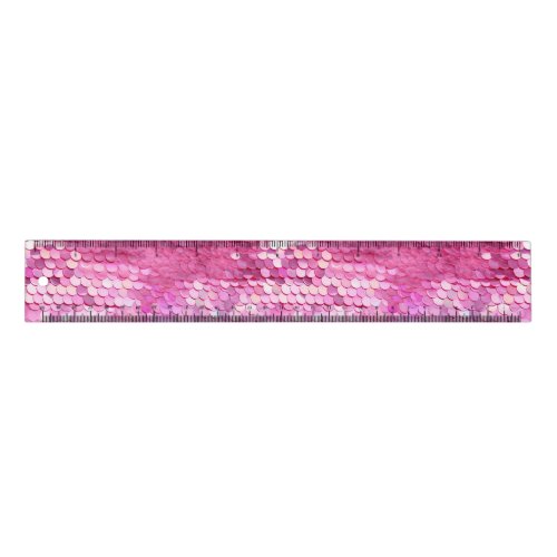 Pink Blush Sparkle Mermaid Ruler