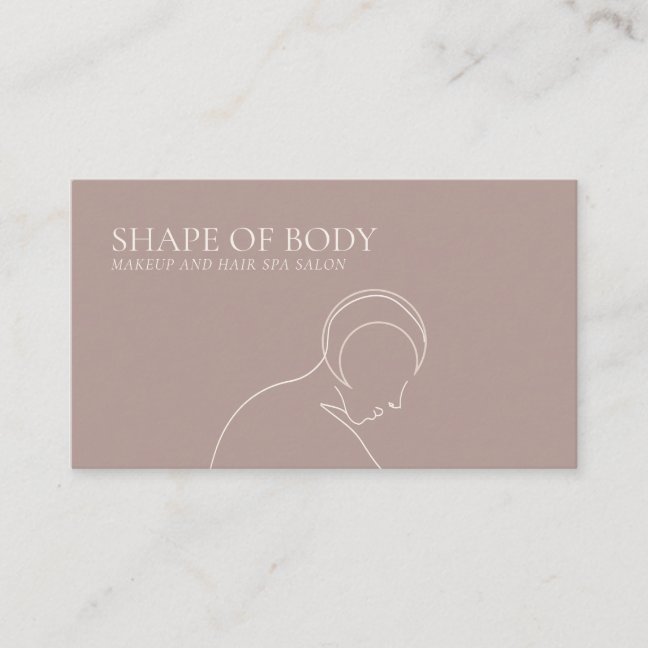 Pink Blush Spiritual Woman Body Feminine Hair Moon Business Card