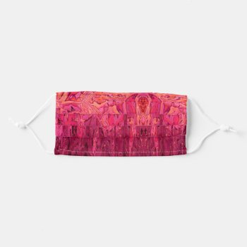 Pink Blush Vibrant Abstract Art Pattern Adult Cloth Face Mask by MHDesignStudio at Zazzle