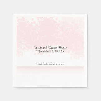 Pink Blush Wedding Elegance Paper Napkins