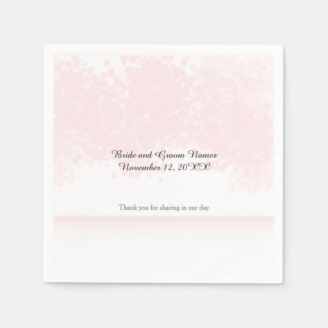 Pink Blush Wedding Elegance Paper Napkins (Front)
