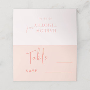 Pink Blush Wedding Table Number Place Card