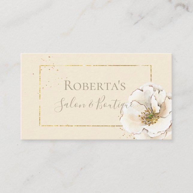 Pink Blush Wild Rose Business Card (Front)
