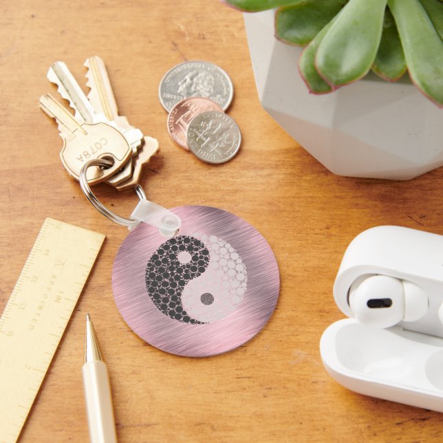 Pink Blush Yin Yang    Keychain (Desk)