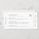 Pink Boarding Pass Destination Save the Date