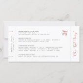 Pink Boarding Pass Destination Save the Date (Back)