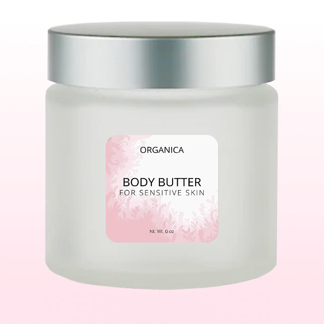 Pink Body Butter Labels For Sensitive Skin (Creator Uploaded)