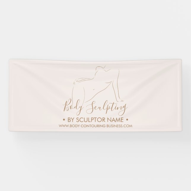 Pink Body sculpting contouring spa Banner (Horizontal)