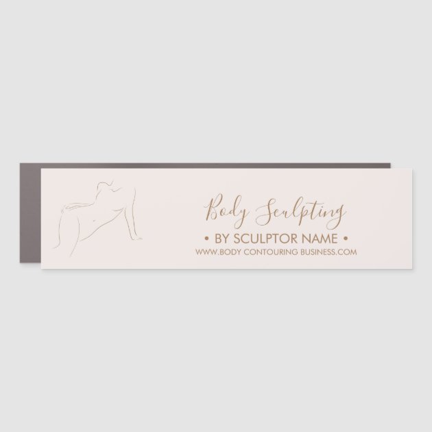 Pink Body sculpting contouring spa brand Car Magnet