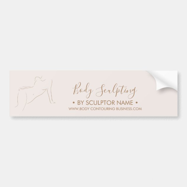 Pink Body sculpting contouring spa branding Bumper Sticker