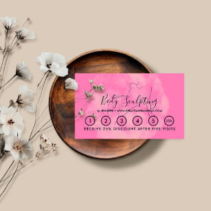 Pink Body sculpting contouring spa woman Business Card