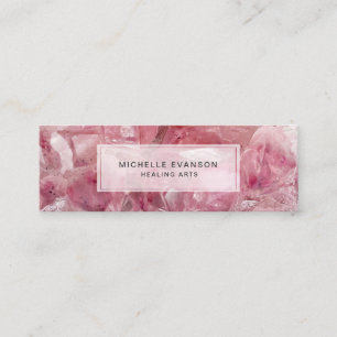 Pink Bohemian Crystal Healing Arts Mini Business Card