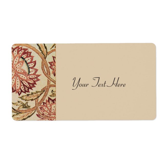 Pink Bohemian Flowers Label (Front)