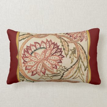 Pink Bohemian Flowers Lumbar Pillow by LeFlange at Zazzle