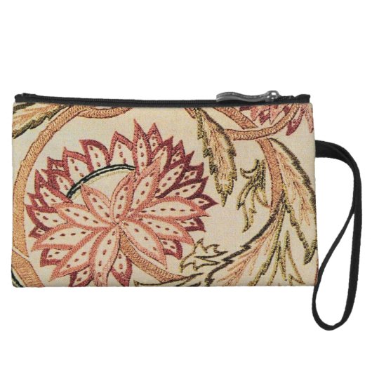 Pink Bohemian Flowers Wristlet (Front)